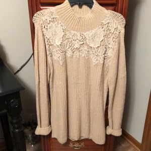 Tan tunic sweater